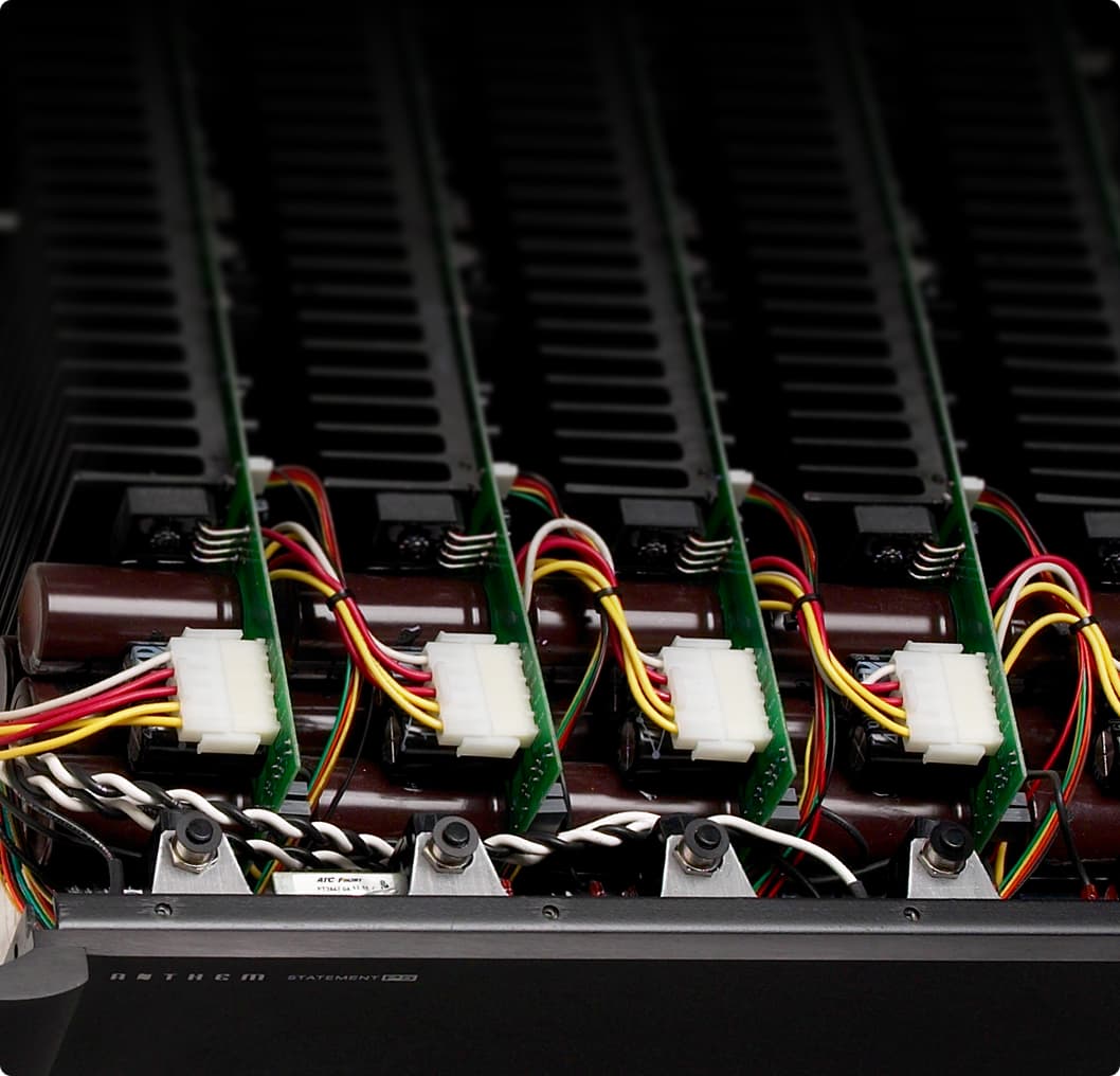 Image of the Anthem Statement P Series amplifier showcasing its no-fuse design