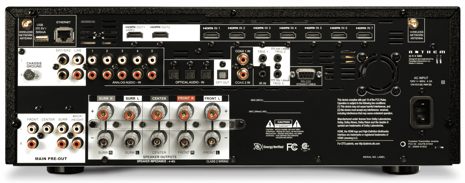 bijstand Specimen Afscheid Anthem® | A/V Receiver | MRX 540 | Overview